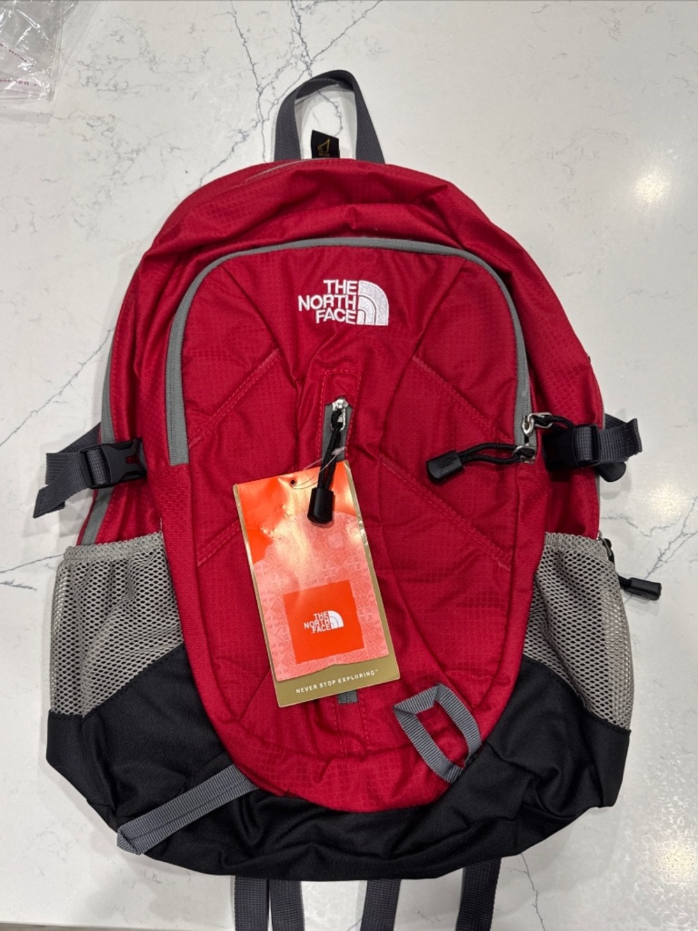 NWT The North Face Rare Vintage Melinda Red Gray Black Backpack 29L